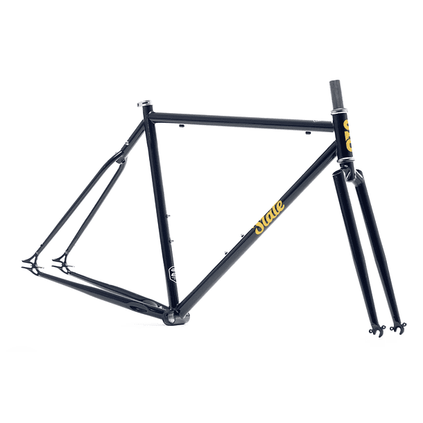 Frameset: marco y horquilla bicicleta tracklocross 4130 Chromoly - Navy gold 1