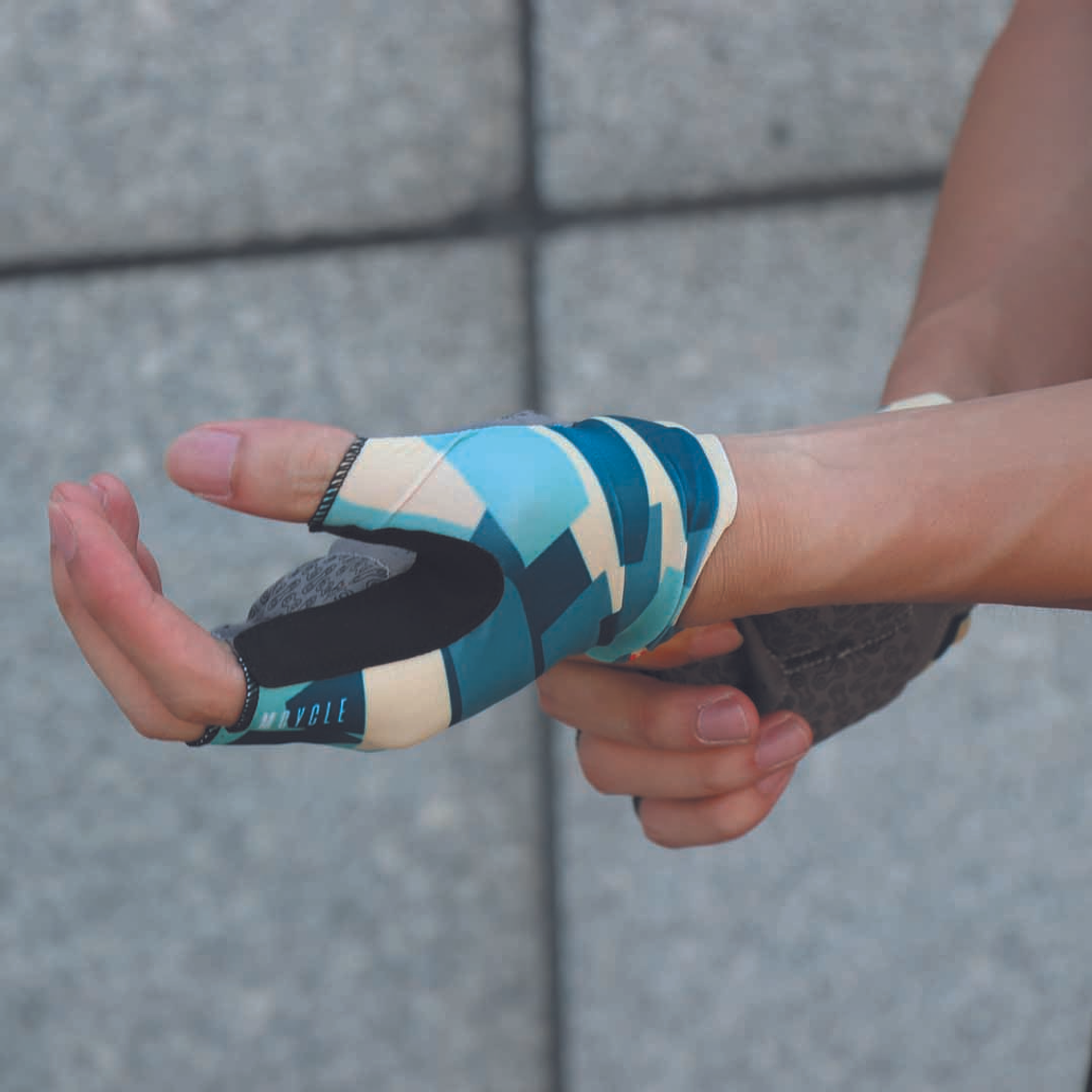 Guantes cortos Mcycle - Azul, celeste 3