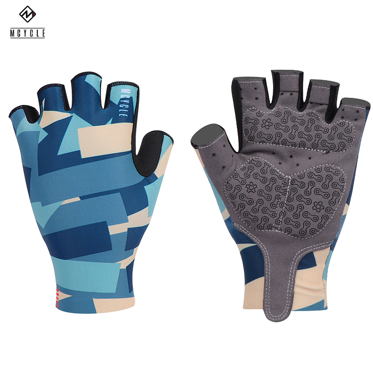 Guantes cortos Mcycle - Azul, celeste 1