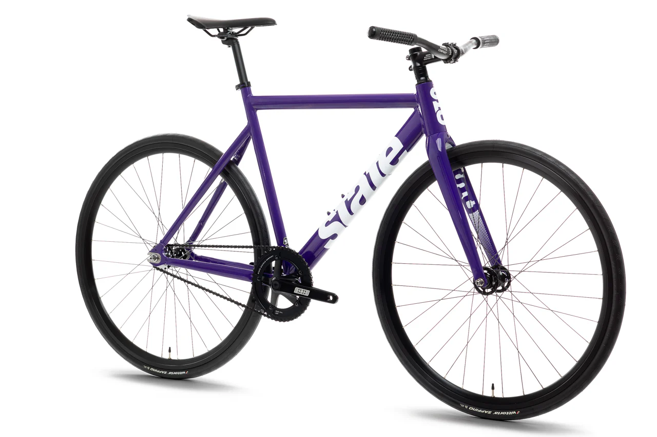 Bicicleta fixie 6061 Black Label Purple - 1 velocidad  4