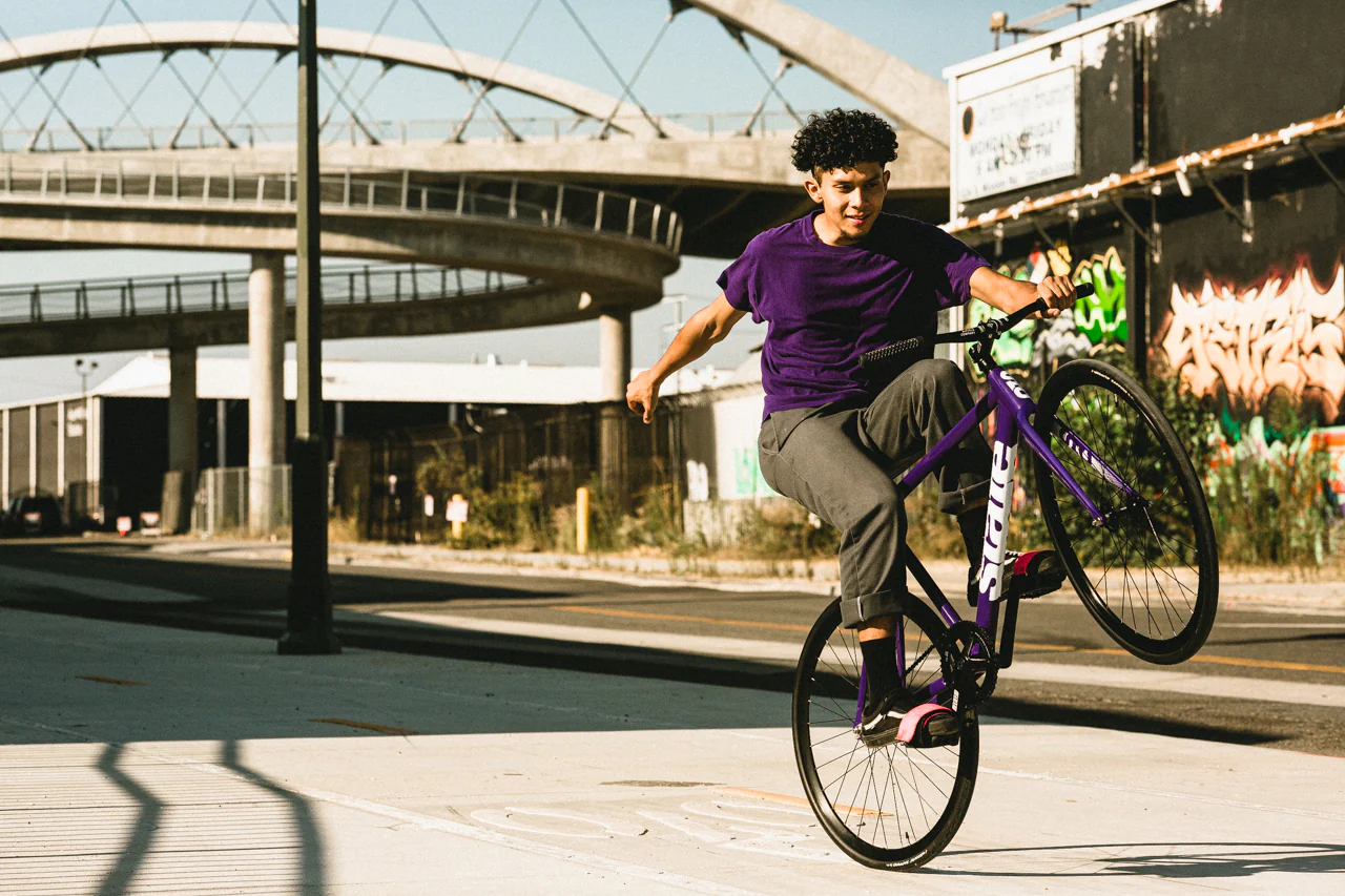 Bicicleta fixie 6061 Black Label Purple - 1 velocidad  7