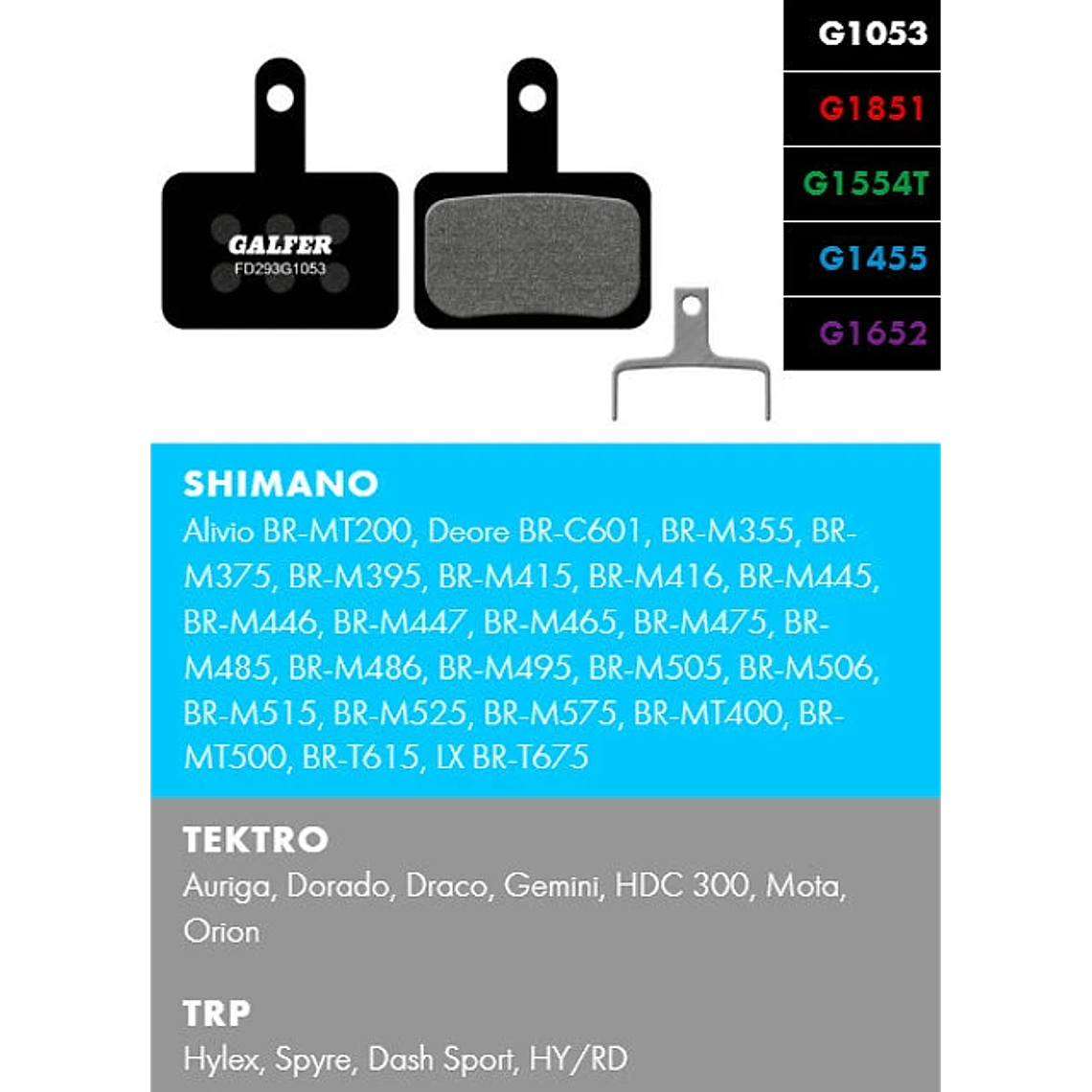 Pastillas Galfer Shimano Deore  2