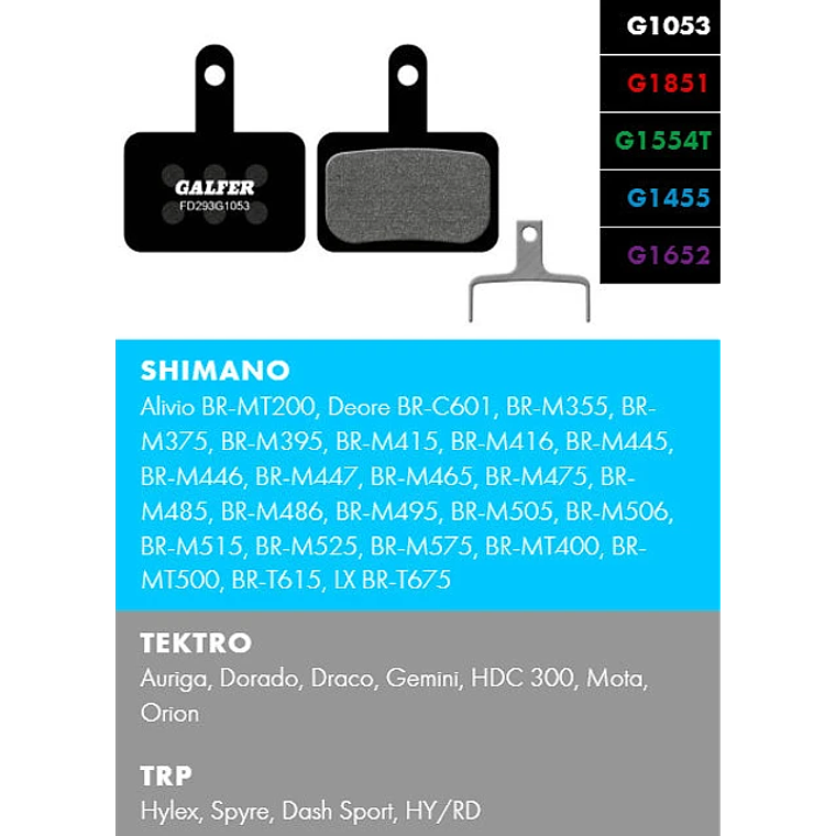 Pastillas Galfer Shimano Deore  2