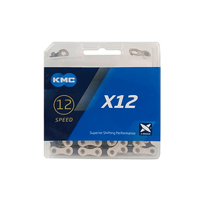 Cadena Kmc X12 Silver, negro 1/2x11/128x126L