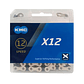 Cadena Kmc X12 Silver, negro 1/2x11/128x126L - Miniatura 1