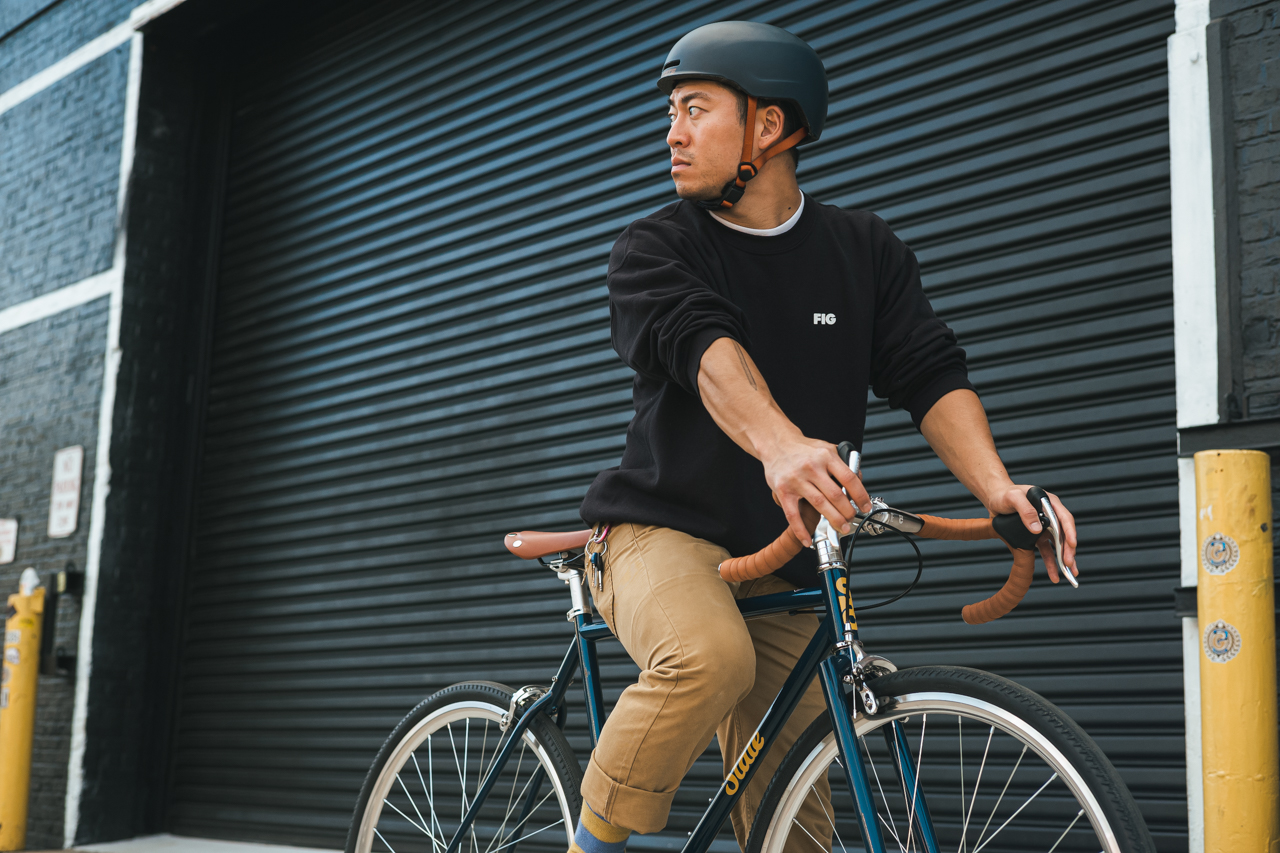 Bicicleta tracklocross 4130 Chromoly Navy Gold - Fijo y libre- Drop Bar 5