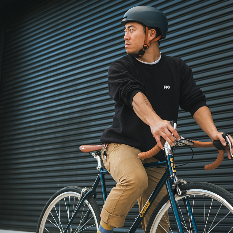 Bicicleta tracklocross 4130 Chromoly Navy Gold - Fijo y libre- Drop Bar 5