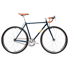 Bicicleta tracklocross 4130 Chromoly Navy Gold - Fijo y libre- Drop Bar 1