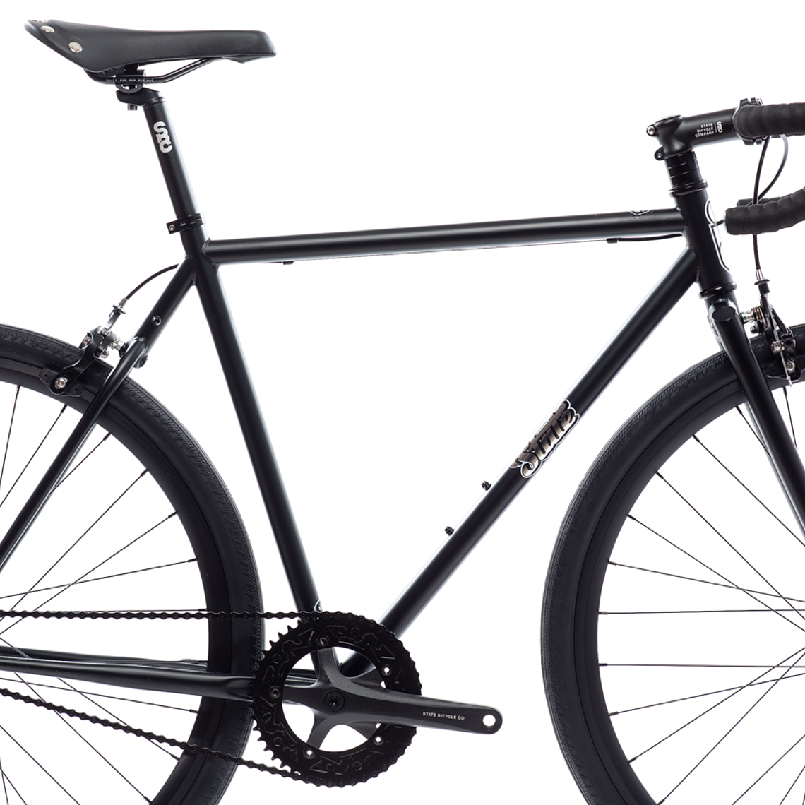 Bicicleta tracklocross 4130 Chromoly Black Mirror - Fijo y libre- Drop Bar 5