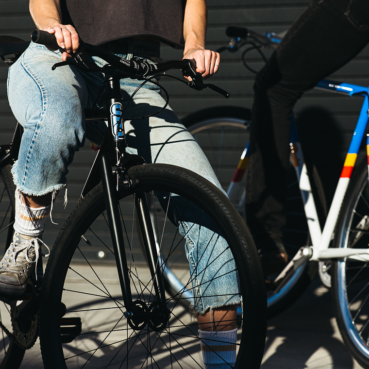 Bicicleta tracklocross 4130 Chromoly Black Mirror - Fijo y libre- Drop Bar 7