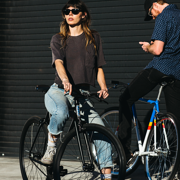 Bicicleta tracklocross 4130 Chromoly Black Mirror - Fijo y libre- Drop Bar 8