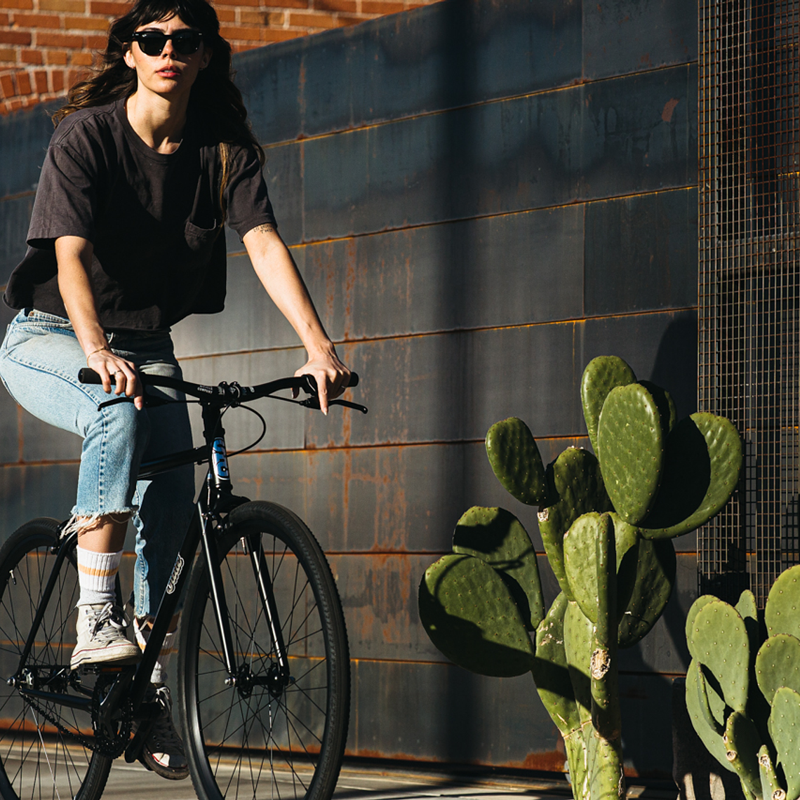 Bicicleta tracklocross 4130 Chromoly Black Mirror - Fijo y libre- Drop Bar 9