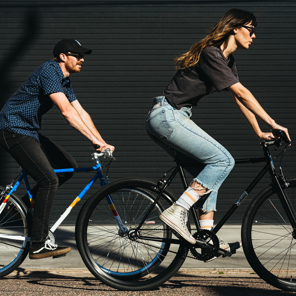 Bicicleta tracklocross 4130 Chromoly Black Mirror - Fijo y libre- Drop Bar 10