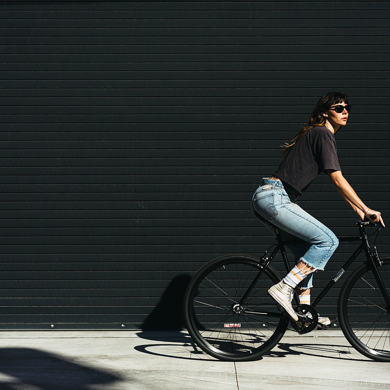 Bicicleta tracklocross 4130 Chromoly Black Mirror - Fijo y libre- Drop Bar 11