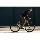 Bicicleta tracklocross 4130 Chromoly Matte Olive - Fijo y libre- Drop Bar 9