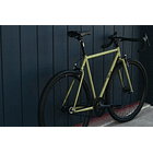 Bicicleta tracklocross 4130 Chromoly Matte Olive - Fijo y libre- Drop Bar 11