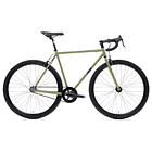 Bicicleta tracklocross 4130 Chromoly Matte Olive - Fijo y libre- Drop Bar 1