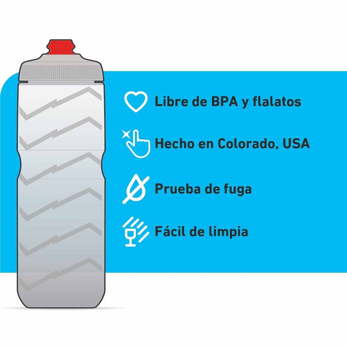 Caramagiola Polar Bottle Breakaway Insulated - Bolt White/Silver - 600ml 2