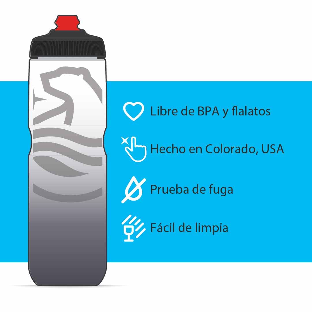 Caramagiola Polar Bottle Breakaway Insulated - Big Bear White/Charcoal - 600ml 2