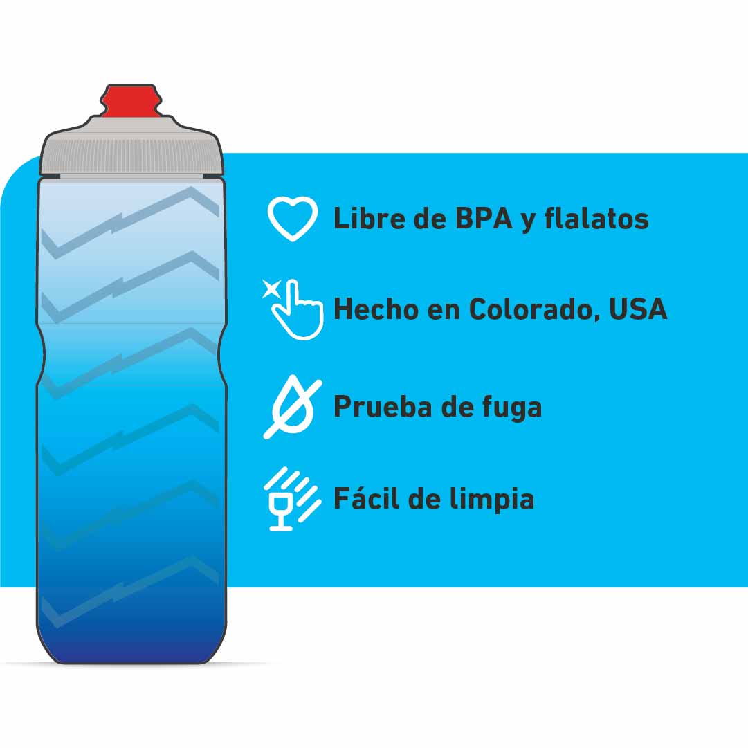 Caramagiola Polar Bottle Breakaway Insulated - Bolt Cobalt Blue/Silver - 600ml 2