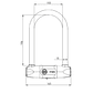 Candado Bicicleta U Lock Odis Bike K1800 -  18x186mm Llave - Miniatura 3