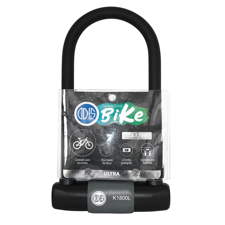 Candado Bicicleta U Lock Odis Bike K1800l - 18x233mm Llave  3