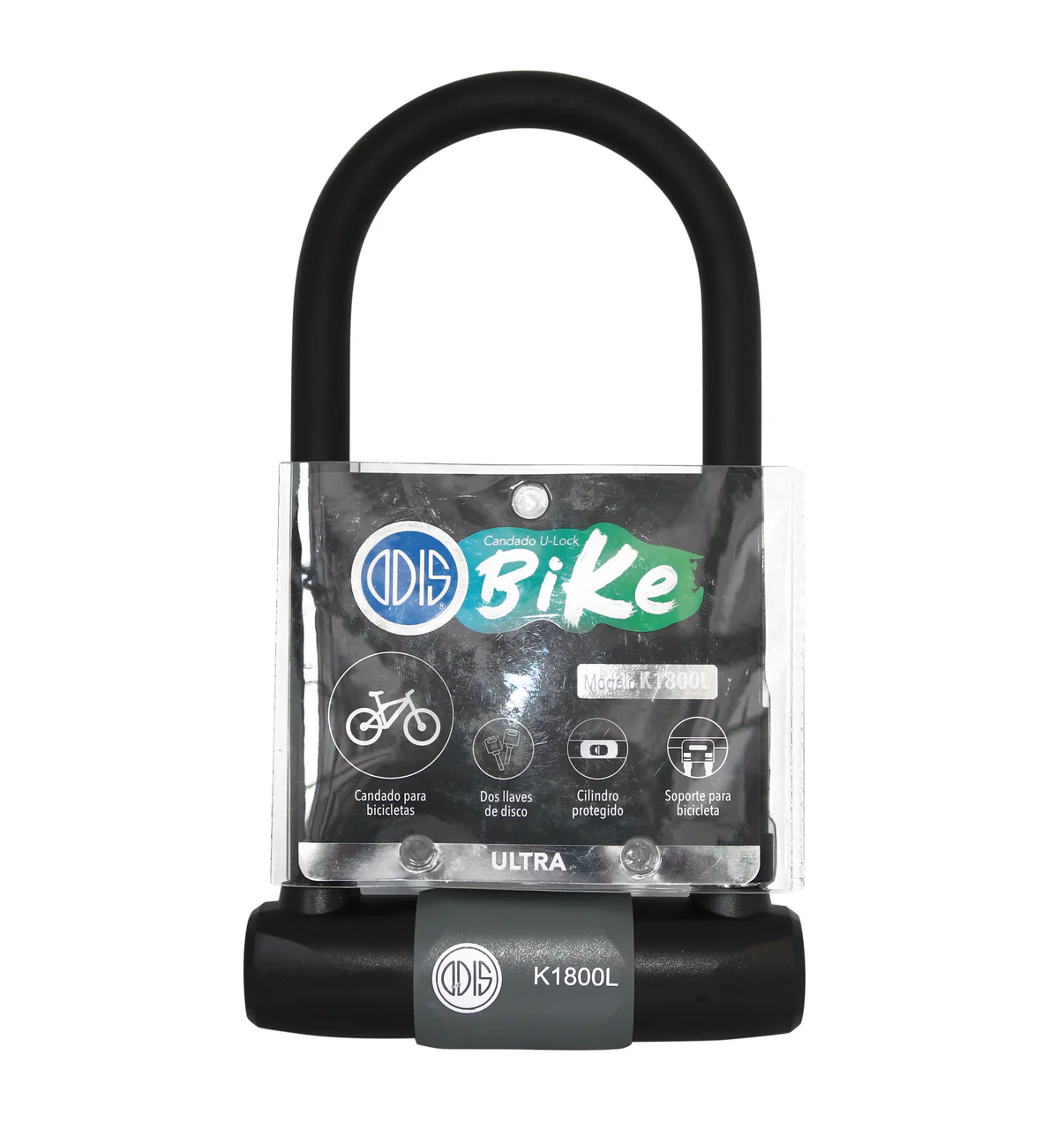 Candado Bicicleta U Lock Odis Bike K1800l - 18x233mm Llave  3
