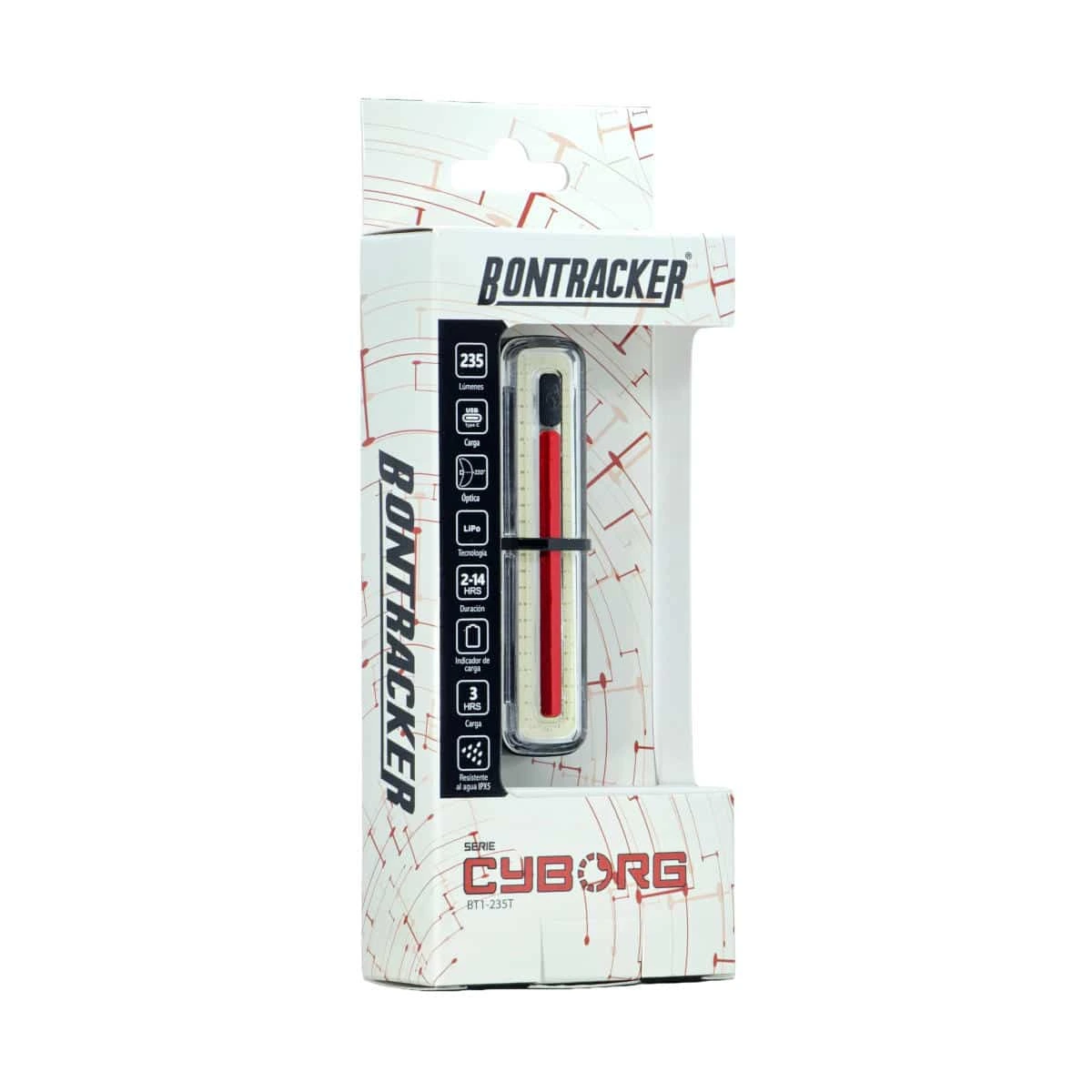 Luz trasera BonTracker Cyborg - 235lm  3