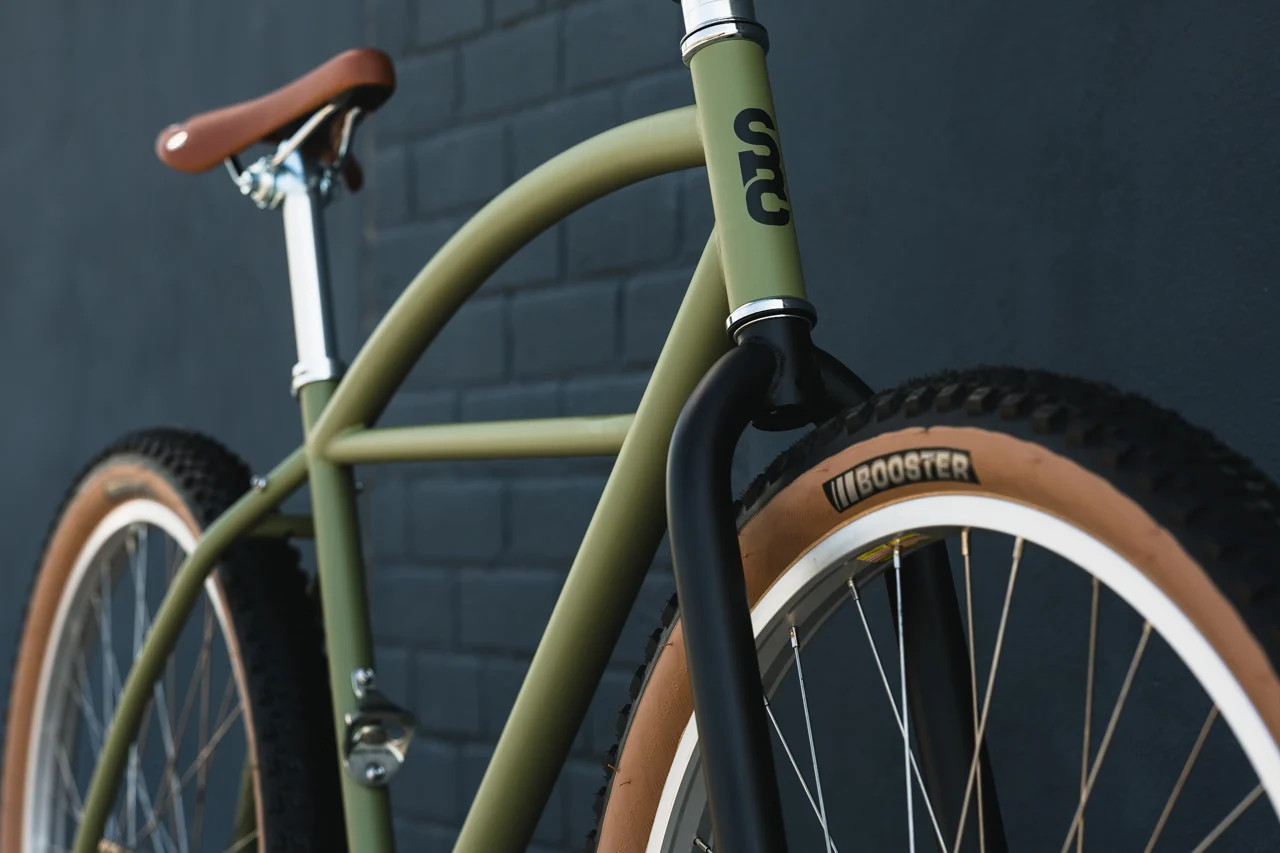 Bicicleta de Paseo Klunker, Matte Olive - 1 velocidad 7