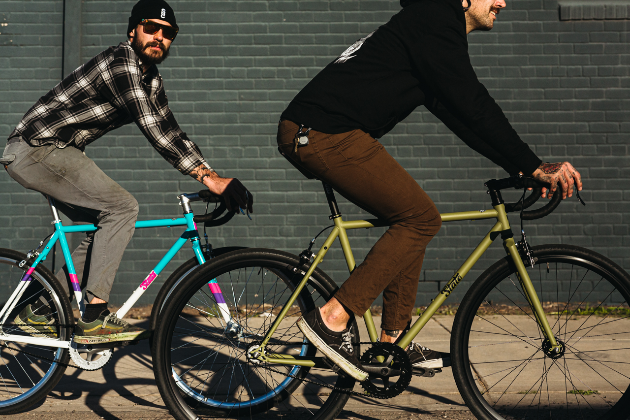 Bicicleta urbana State 4130 Chromoly V3, Matte Olive- 1 velocidad 7