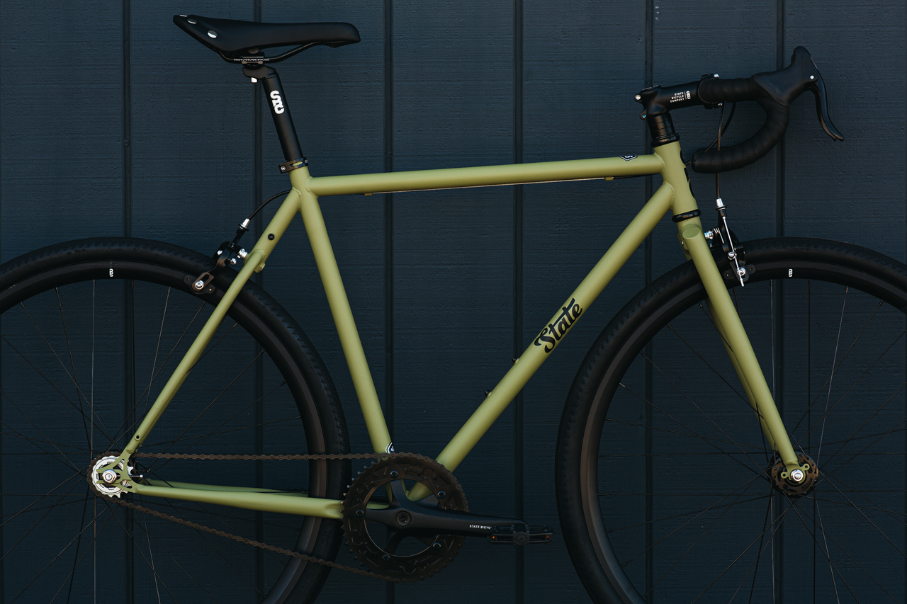 Bicicleta urbana State 4130 Chromoly V3, Matte Olive- 1 velocidad 15