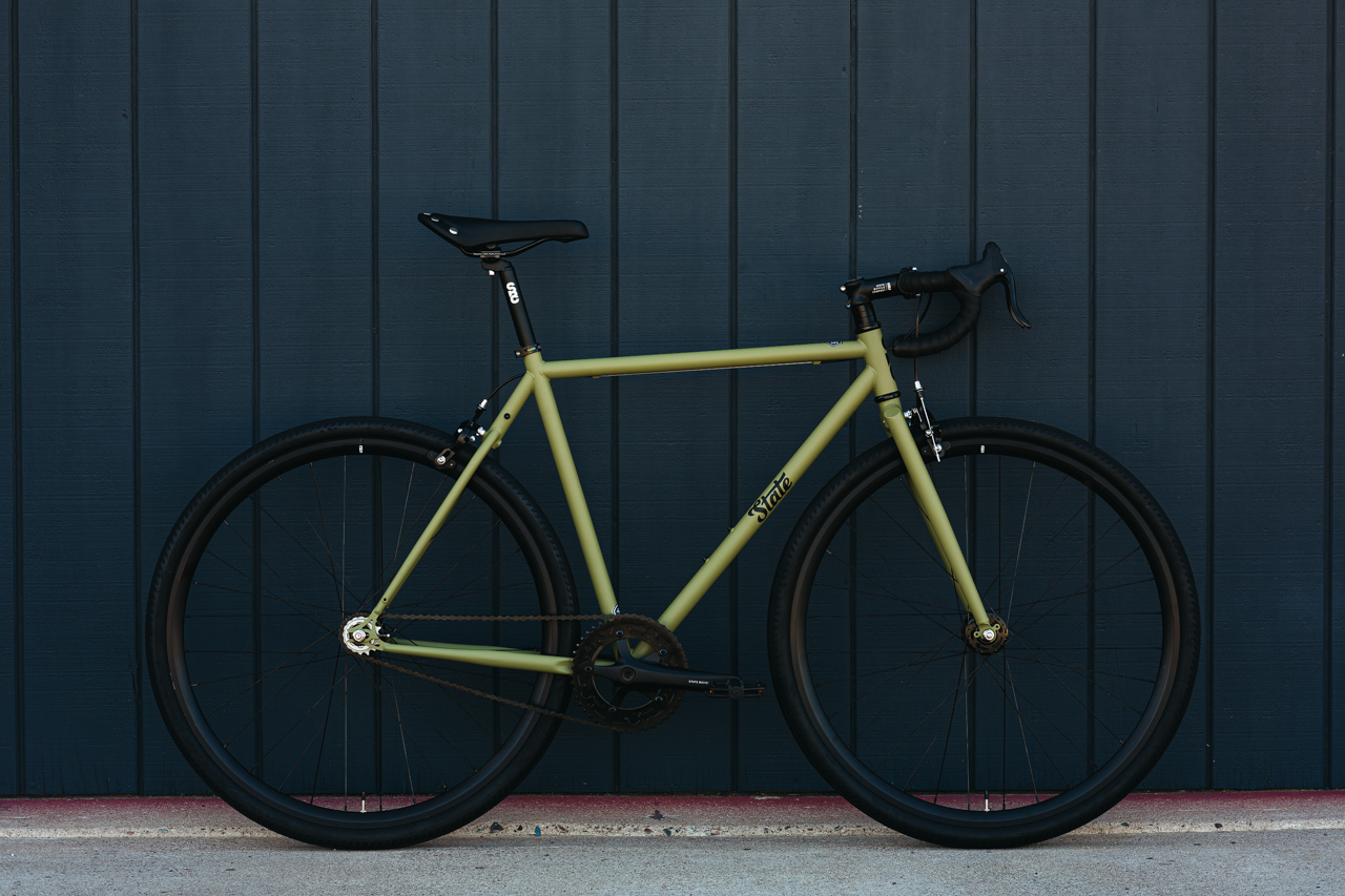 Bicicleta urbana State 4130 Chromoly V3, Matte Olive- 1 velocidad 16