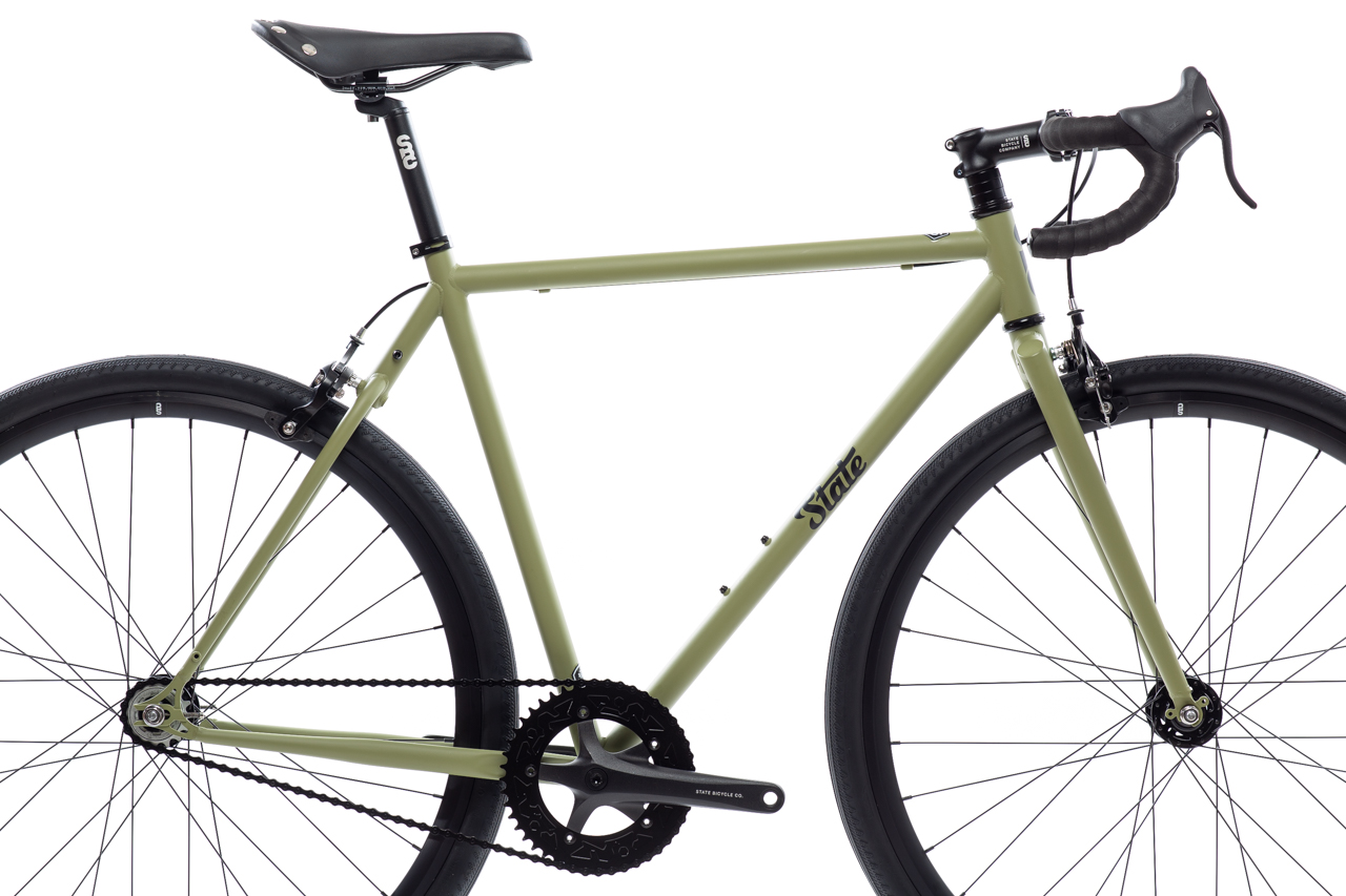 Bicicleta urbana State 4130 Chromoly V3, Matte Olive- 1 velocidad 3