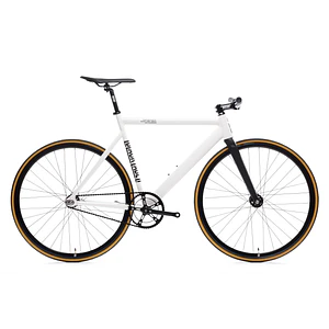 Bicicleta fixie 6061 Black Label Pearl White - 1 velocidad
