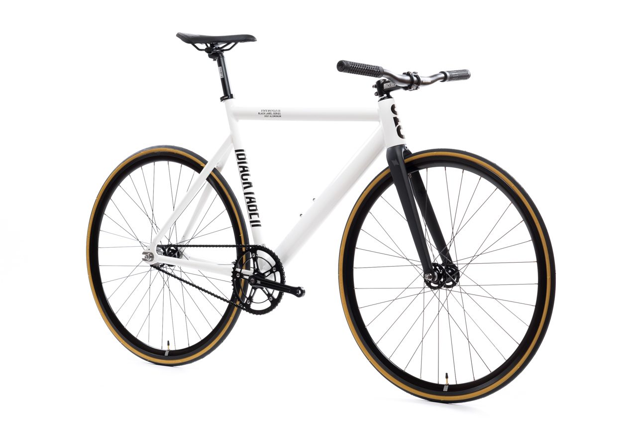 Bicicleta fixie 6061 Black Label Pearl White - 1 velocidad 2