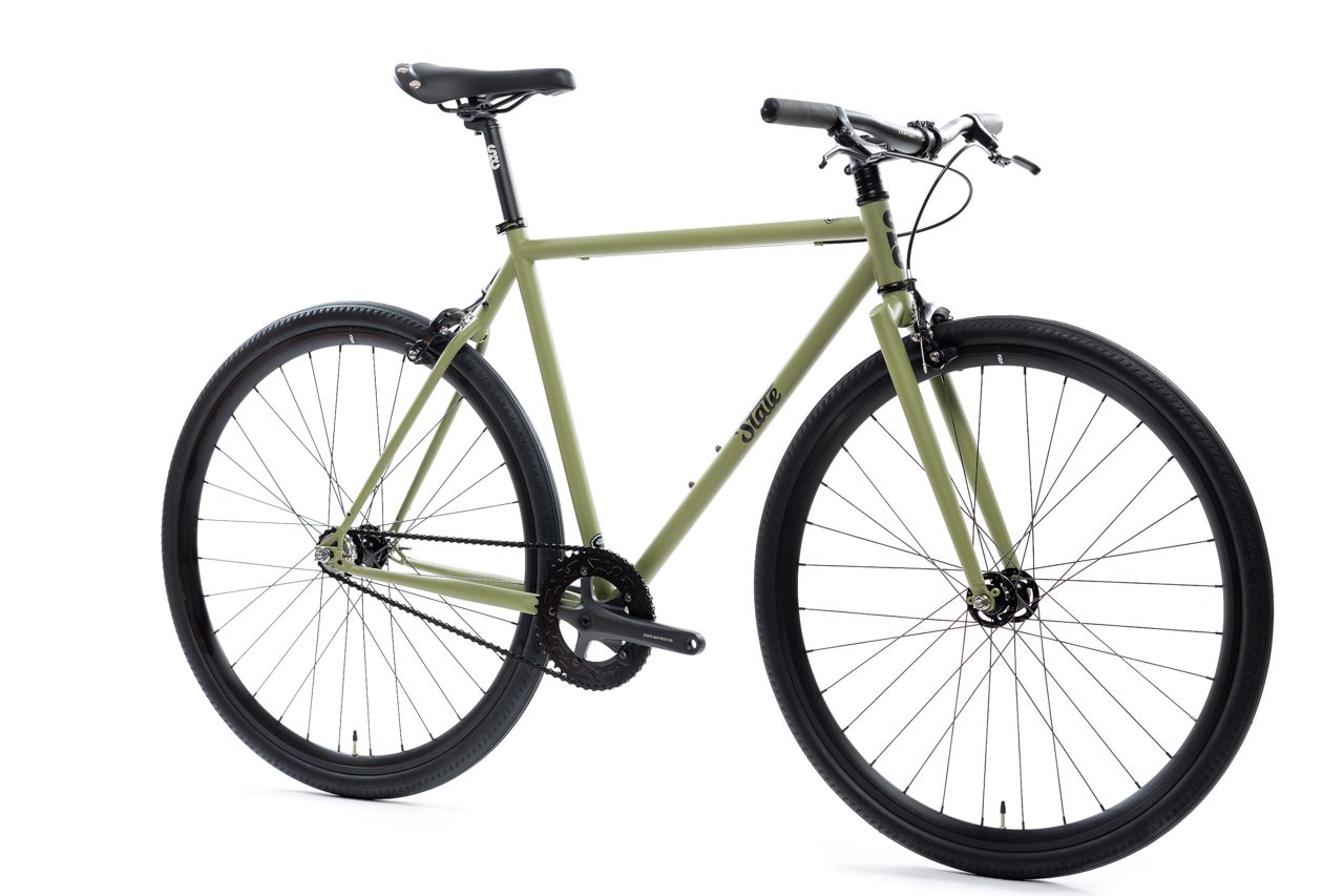 Bicicleta tracklocross 4130 Chromoly Matte Olive - Fijo y libre 2