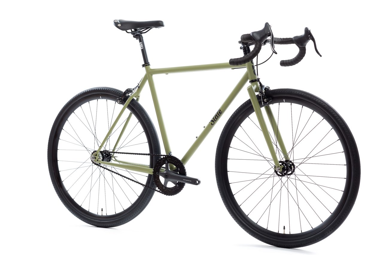 Bicicleta tracklocross 4130 Chromoly Matte Olive - Fijo y libre 4
