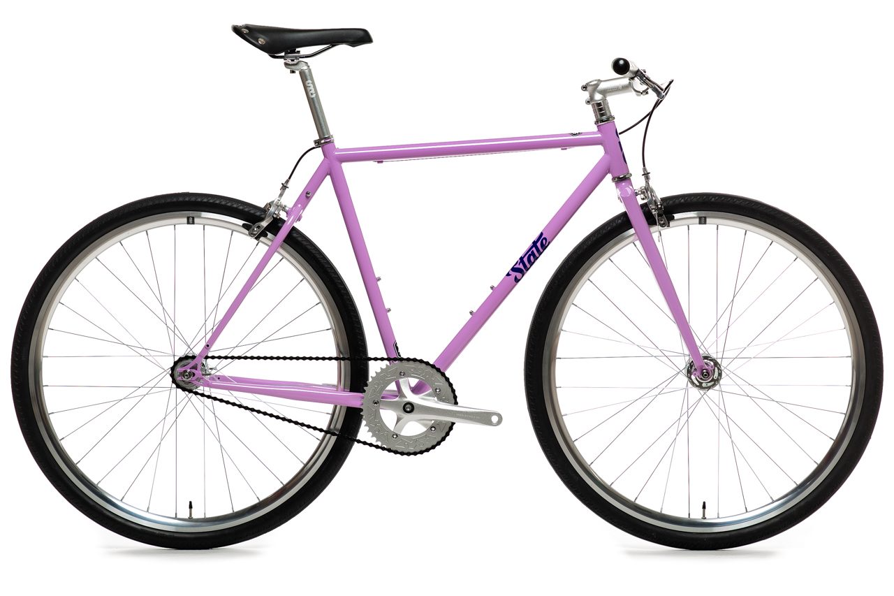Bicicleta tracklocross 4130 Chromoly Purple - Fijo y libre 1