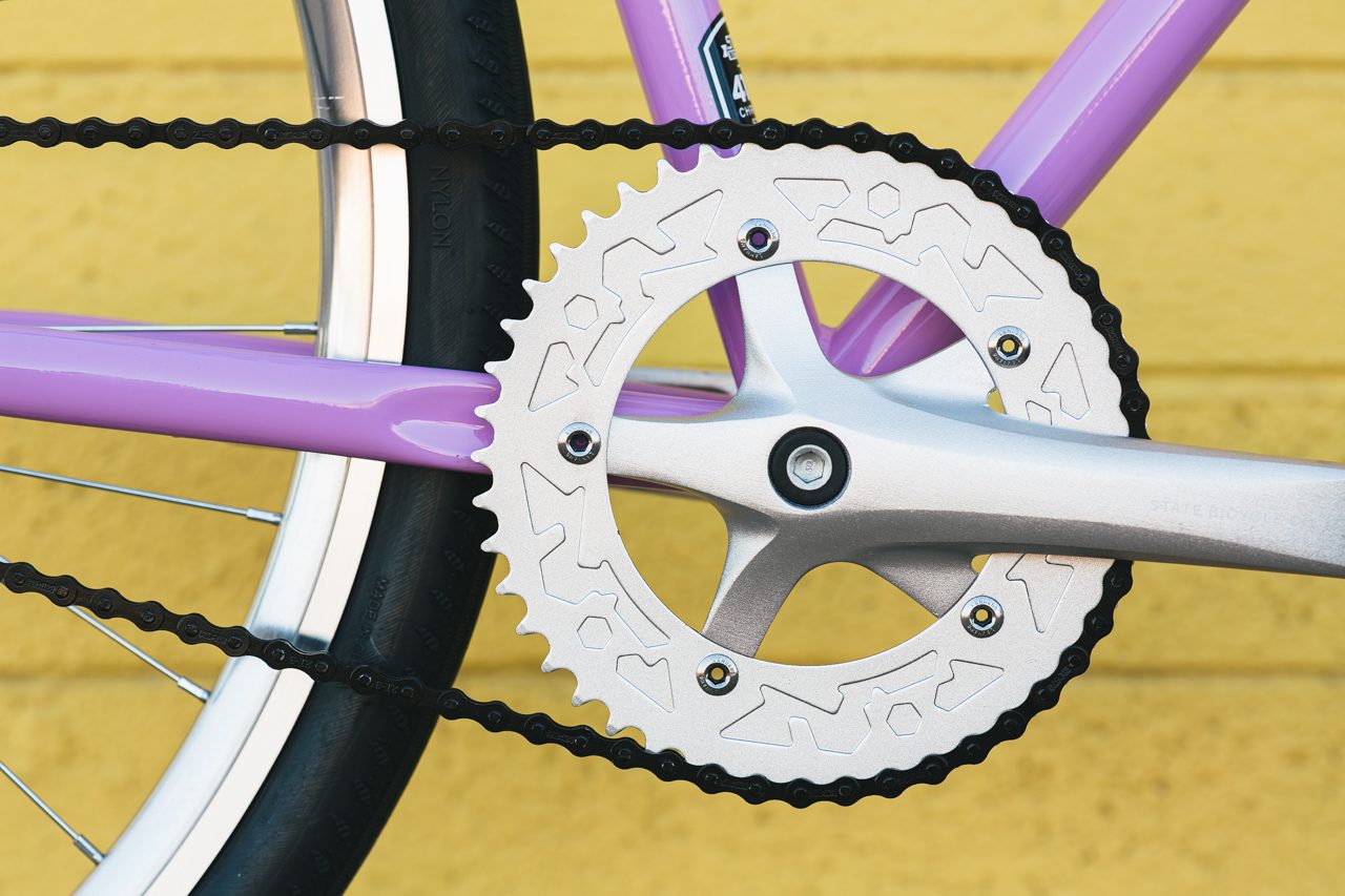 Bicicleta tracklocross 4130 Chromoly Purple - Fijo y libre 20