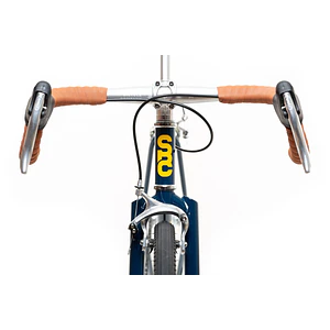 Bicicleta tracklocross 4130 Chromoly Navy Gold - Fijo y libre- Drop Bar