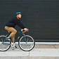 Bicicleta tracklocross 4130 Chromoly Navy Gold - Fijo y libre- Drop Bar - Miniatura 7