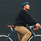 Bicicleta tracklocross 4130 Chromoly Navy Gold - Fijo y libre- Drop Bar - Miniatura 9