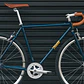 Bicicleta tracklocross 4130 Chromoly Navy Gold - Fijo y libre- Drop Bar - Miniatura 18