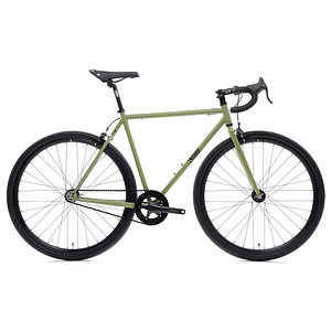 Bicicleta tracklocross 4130 Chromoly Matte Olive - Fijo y libre- Drop Bar