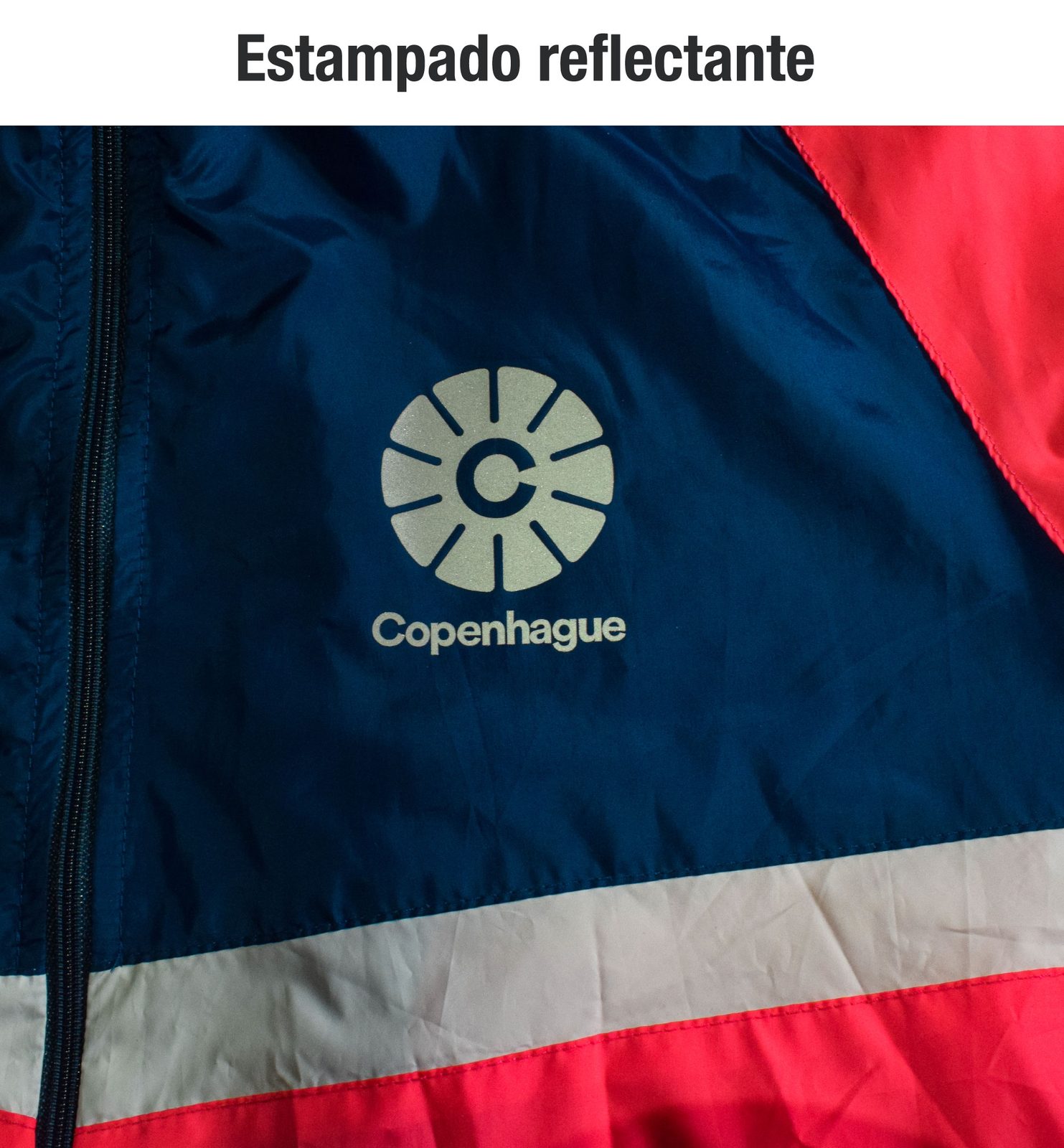 Cortaviento unisex Copenhague - Azul, fucsia 5