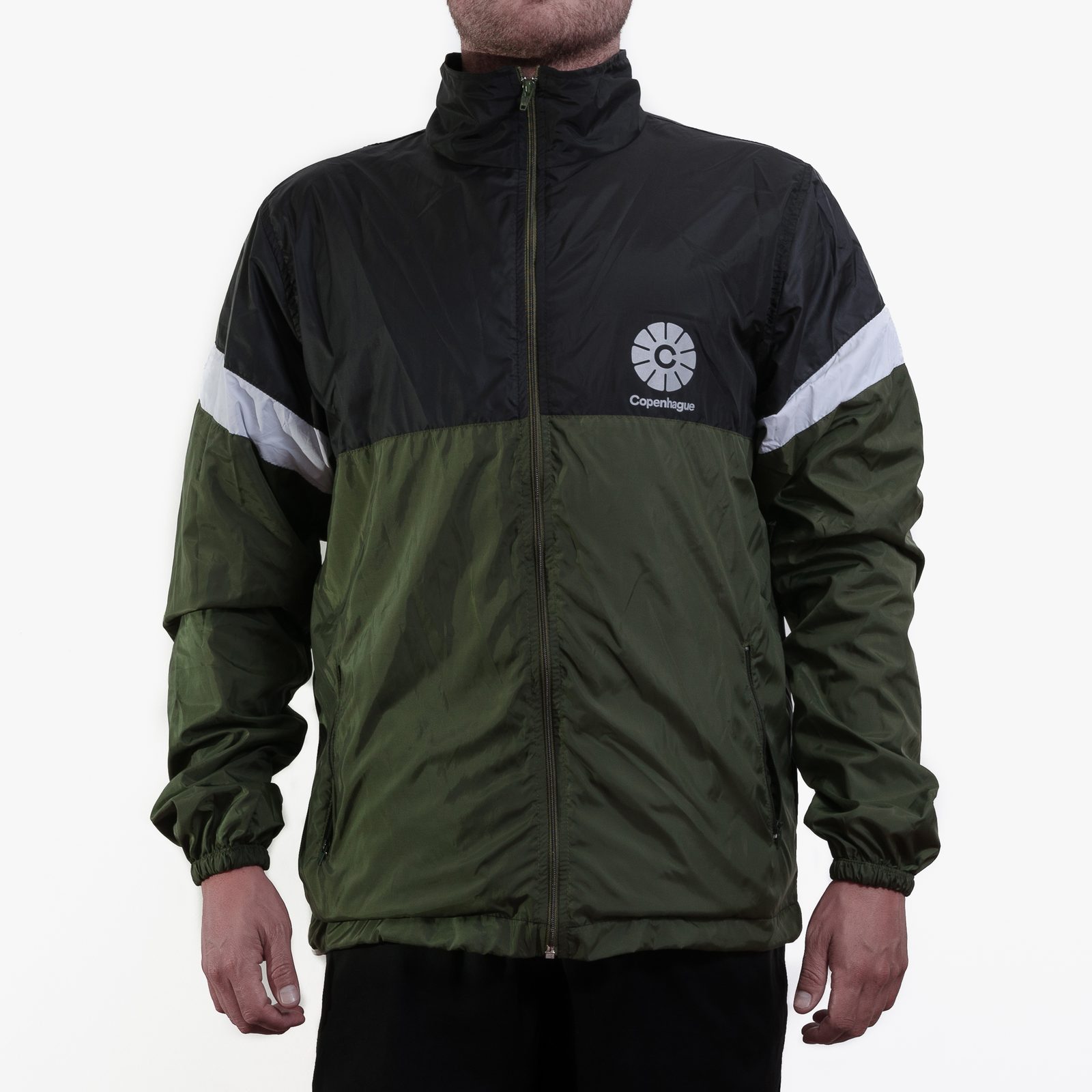 Cortaviento unisex Copenhague - Verde, negro 1
