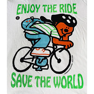 Polera urbana Enjoy the ride por Álvaro Ardiles - Blanca