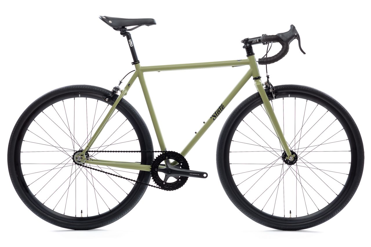Bicicleta urbana State 4130 Chromoly V3, Matte Olive- 1 velocidad 1