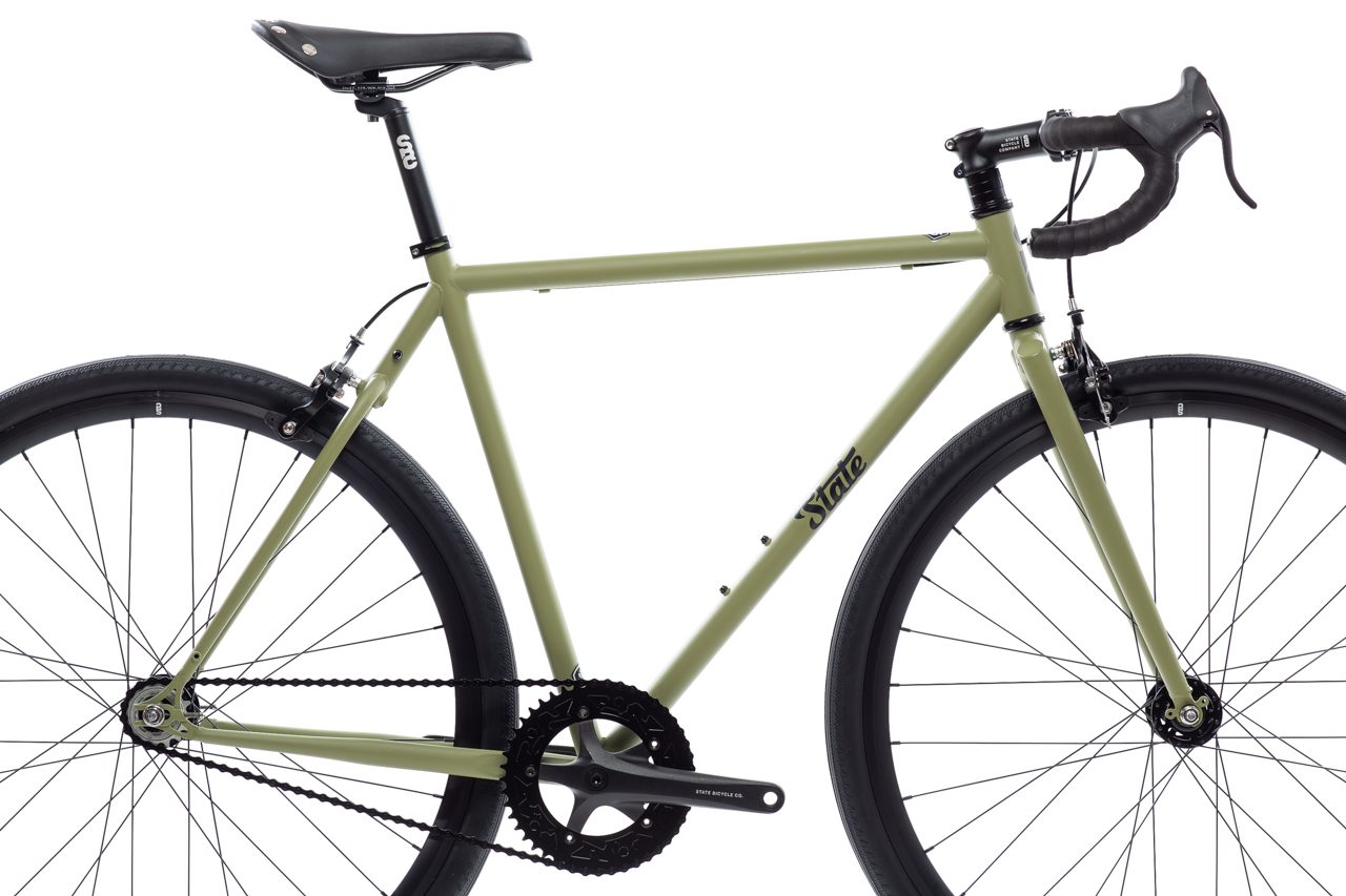 Bicicleta urbana State 4130 Chromoly V3, Matte Olive- 1 velocidad 3