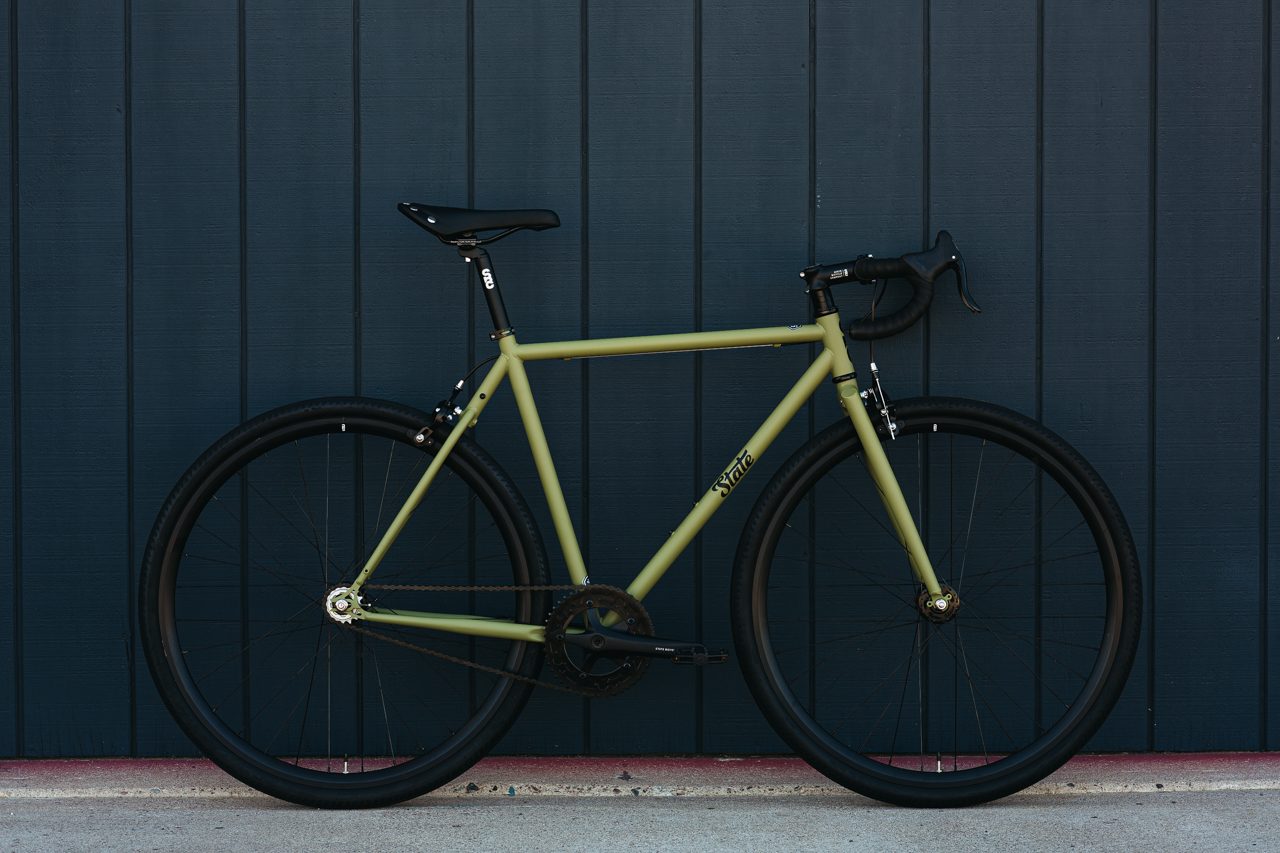 Bicicleta urbana State 4130 Chromoly V3, Matte Olive- 1 velocidad 16